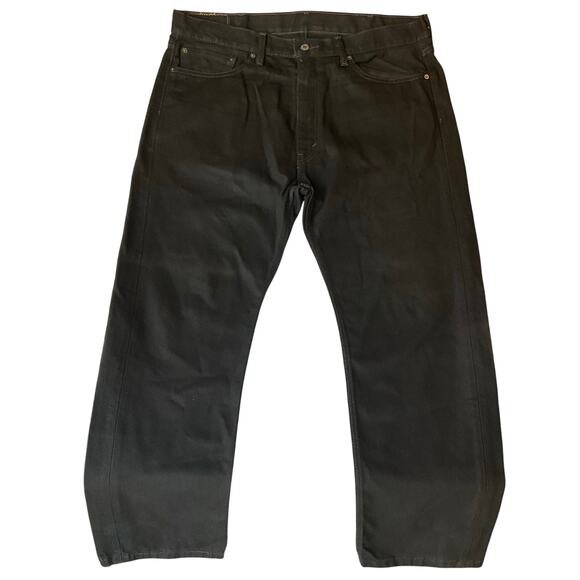 Levi’s Men Jeans 505 Size W38 x L30 Black Mid Rise Straight Fit - Picture 1 of 12